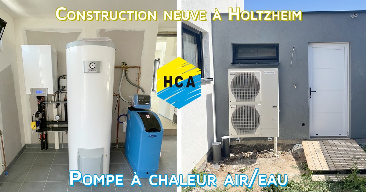 Installation d'une pompe à chaleur air-eau à Holtzheim