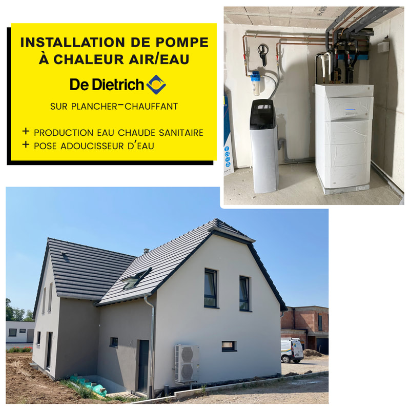 Installation de chauffage dans une maison en construction à Marmoutier (67)